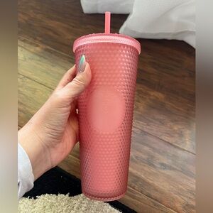 Starbucks light pink frosted studded large cup